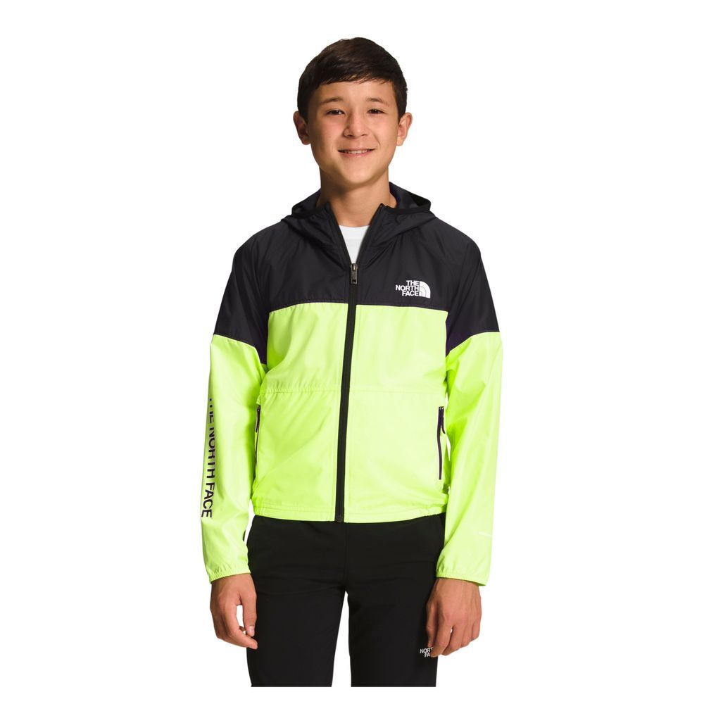 The North Face Boys Never Stop Hooded Yellow Wind Jacket Size‎ Small (7/8)
